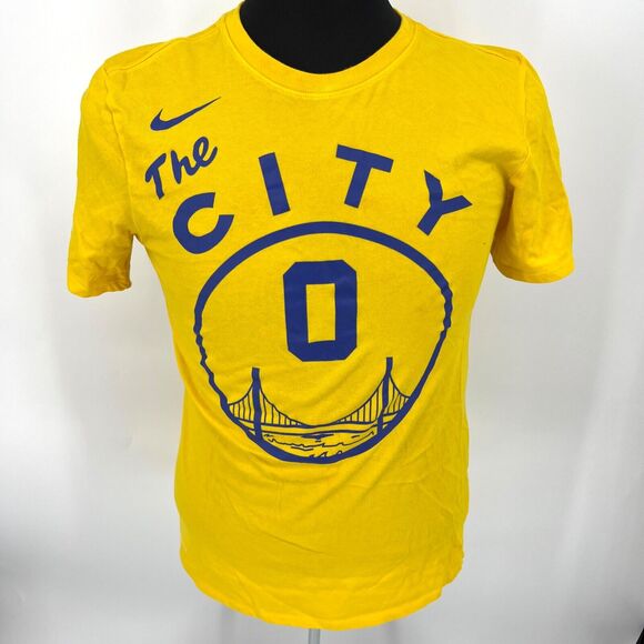 Nike Golden State Warriors D'Angelo Russell T Shirt Yellow Size M - Picture 1 of 7